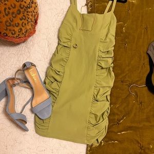 New small ruched fitted dress